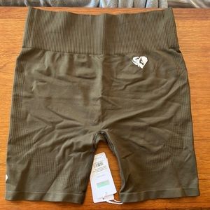 Women’s Best Seamless Cycling Shorts - Khaki - XXL